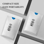 100pcs RFID Blocking Card Sleeve NFC Bank ID Protector Aluminium Foil Case