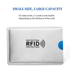 100pcs RFID Blocking Card Sleeve NFC Bank ID Protector Aluminium Foil Case