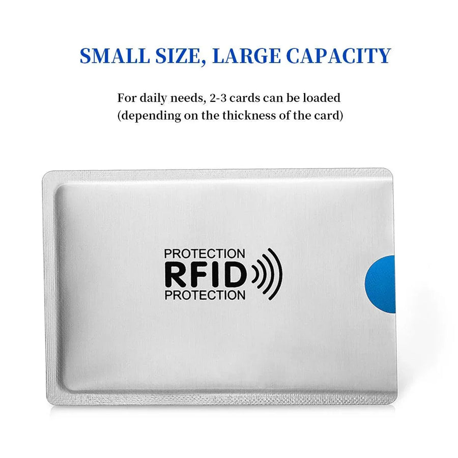 100pcs RFID Blocking Card Sleeve NFC Bank ID Protector Aluminium Foil Case