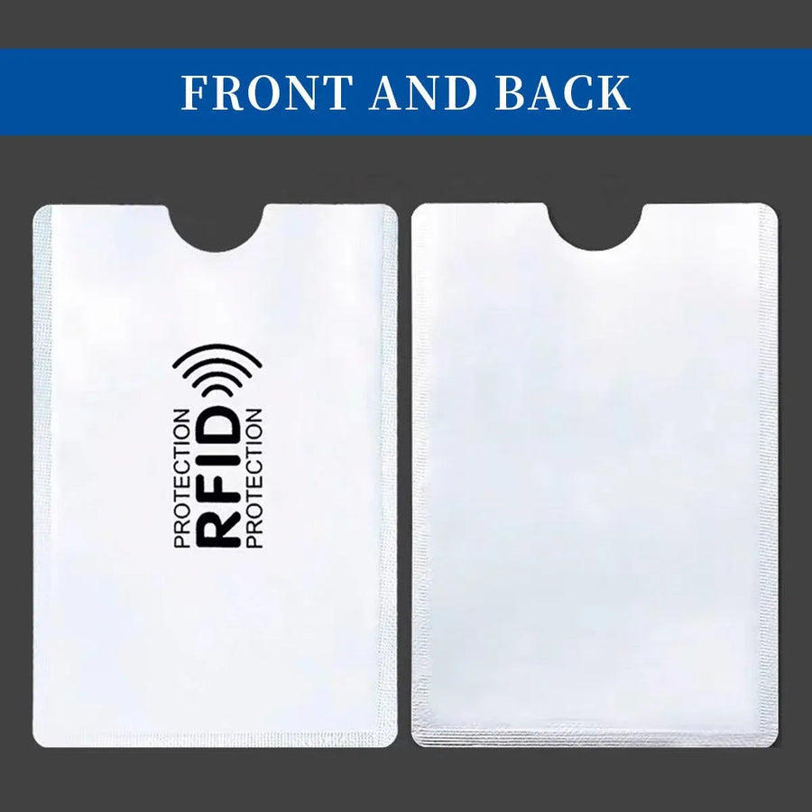 100pcs RFID Blocking Card Sleeve NFC Bank ID Protector Aluminium Foil Case