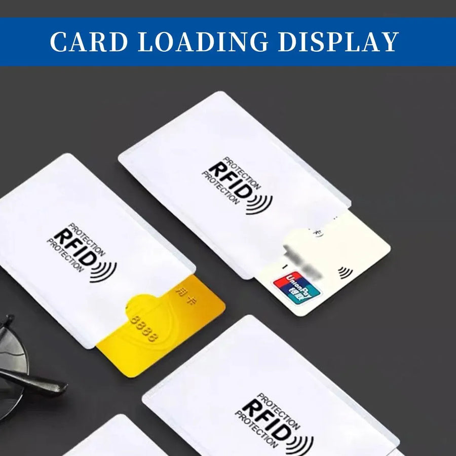 100pcs RFID Blocking Card Sleeve NFC Bank ID Protector Aluminium Foil Case