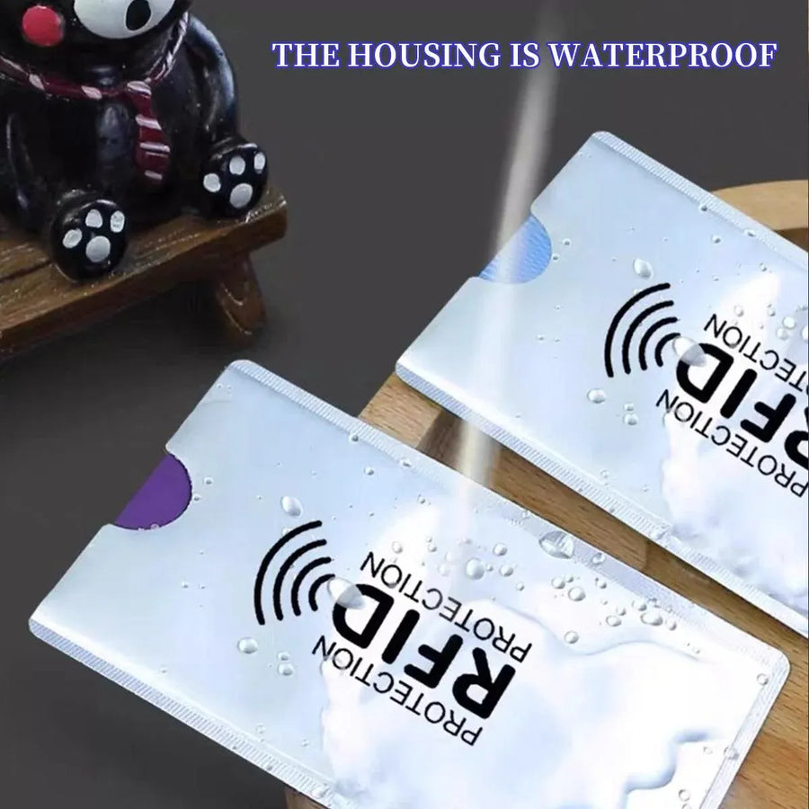 100pcs RFID Blocking Card Sleeve NFC Bank ID Protector Aluminium Foil Case