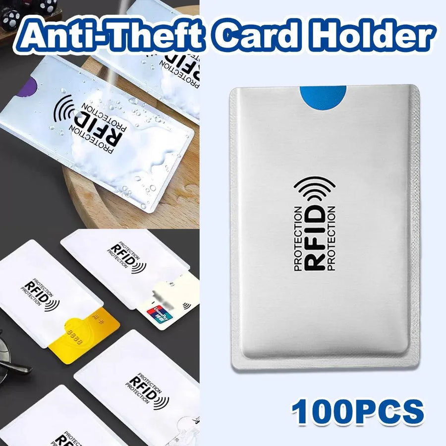 100pcs RFID Blocking Card Sleeve NFC Bank ID Protector Aluminium Foil Case