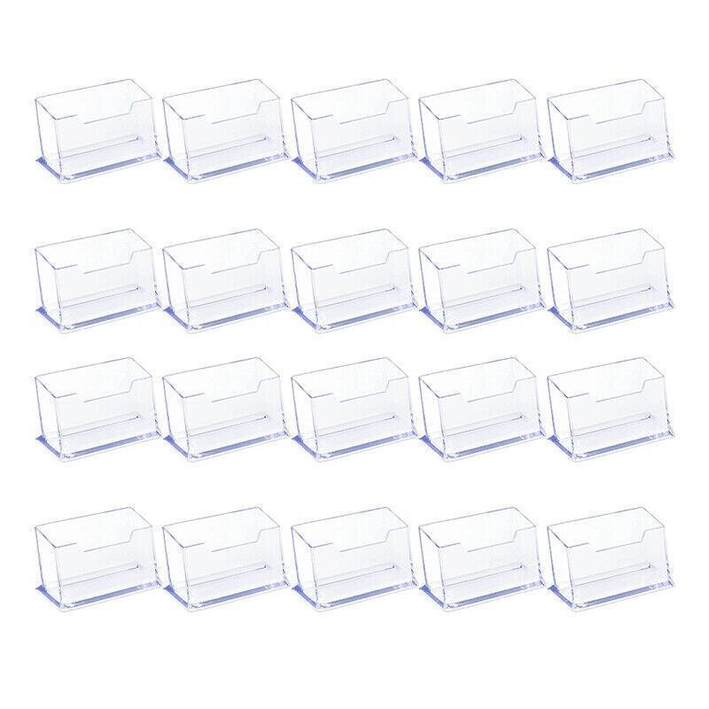 10 X Clear PMMA Business Card Holders for Desktop Display - 10PCS