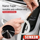 Car Door Sill Protector Edge Sticker Carbon Fiber Rubber Diy Guard Bumper Strip