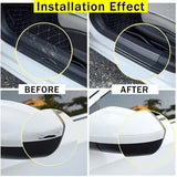 Car Door Sill Protector Edge Sticker Carbon Fiber Rubber Diy Guard Bumper Strip - Top-Down View