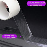 Car Door Sill Protector Edge Sticker Carbon Fiber Rubber Diy Guard Bumper Strip - 45-Degree Angle