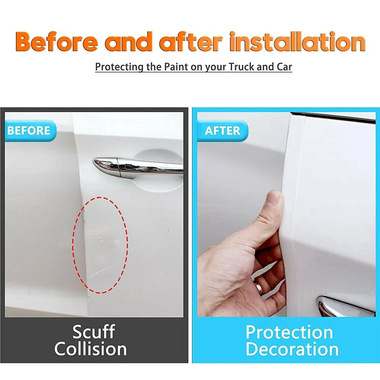 Car Door Sill Protector Edge Sticker Carbon Fiber Rubber Diy Guard Bumper Strip