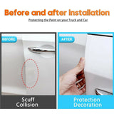 Car Door Sill Protector Edge Sticker Carbon Fiber Rubber Diy Guard Bumper Strip - Close-Up Angle