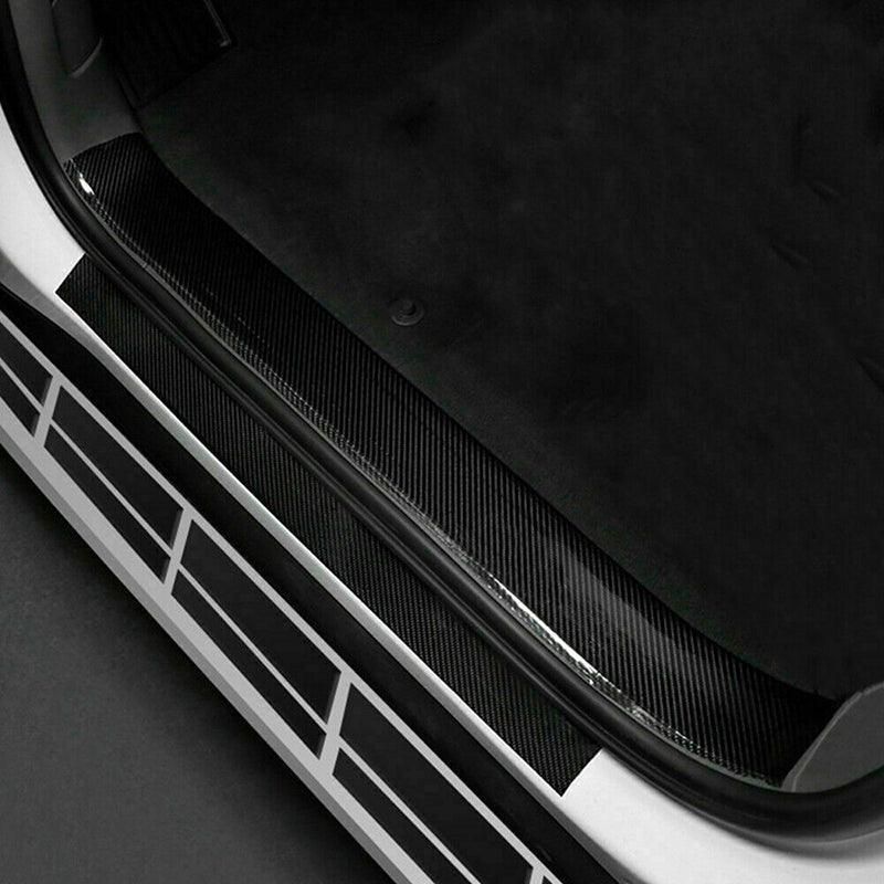Cardoor Sill Protector Strip Carbon Fiber Bumper Sticker Rubber Trim Edge 5Cm*3M