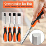 4PCS Woodworking Chisel Set Manual Carving Tools for Wood Craft DIY Projects