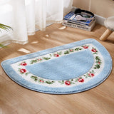 Non Slip Entry Mat Indoor Outdoor Mat Washable Foot Mat Foyer Bedroom - Blue