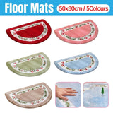 Non Slip Entry Mat Indoor Outdoor Mat Washable Foot Mat Foyer Bedroom - Green - Front View
