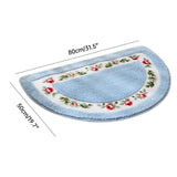 Non Slip Entry Mat Indoor Outdoor Mat Washable Foot Mat Foyer Bedroom - Red - Top-Down View