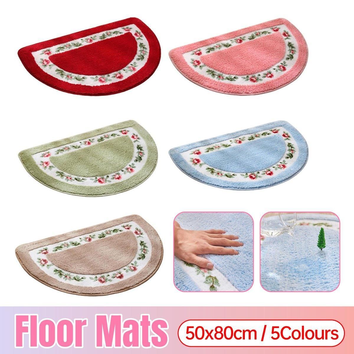 Non Slip Entry Mat Indoor Outdoor Mat Washable Foot Mat Foyer Bedroom - Red
