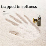 Shaped Cashmere Carpet Living Room Full Blanket Cloakroom Dressing Table - Blue - Top-Down View