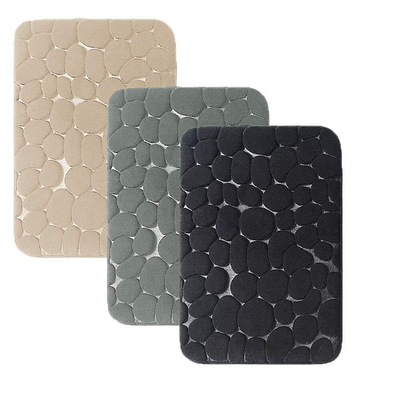 40x60cm Non-Slip Memory Foam Bath Mat Super Absorbent Floor Rug for Bathroom Use - Grey