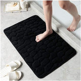 40x60cm Non-Slip Memory Foam Bath Mat Super Absorbent Floor Rug for Bathroom Use - Grey - Side View