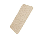 40x60cm Non-Slip Memory Foam Bath Mat Super Absorbent Floor Rug for Bathroom Use - Khaki - Low Angle