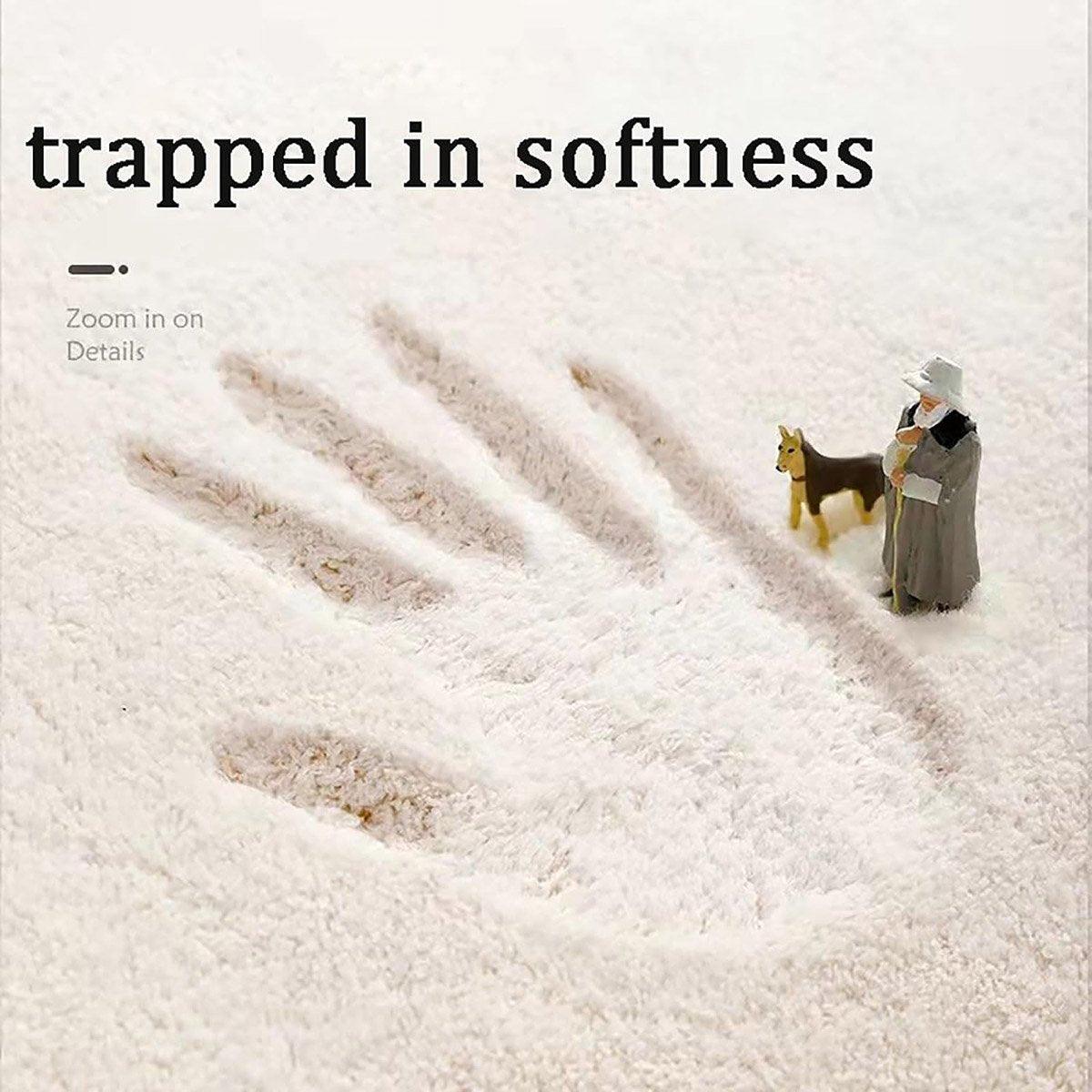 Shaped Cashmere Carpet Living Room Full Blanket Cloakroom Dressing Table - Pink