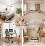 Shaped Cashmere Carpet Living Room Full Blanket Cloakroom Dressing Table - Pink - 45-Degree Angle