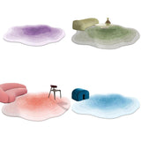 Shaped Cashmere Carpet Living Room Full Blanket Cloakroom Dressing Table - Purple - Front View