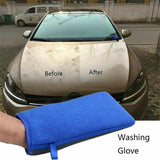 Magic Clay Mitt Glove Car Polish Clay Bar Detailing Glove Microfiber Car Wash - Close-Up Angle
