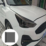 Light Smoke Black 2mx30cm Car Headlight Tint Wrap Tail Fog Light Vinyl Wrap Kit - Close-Up Angle