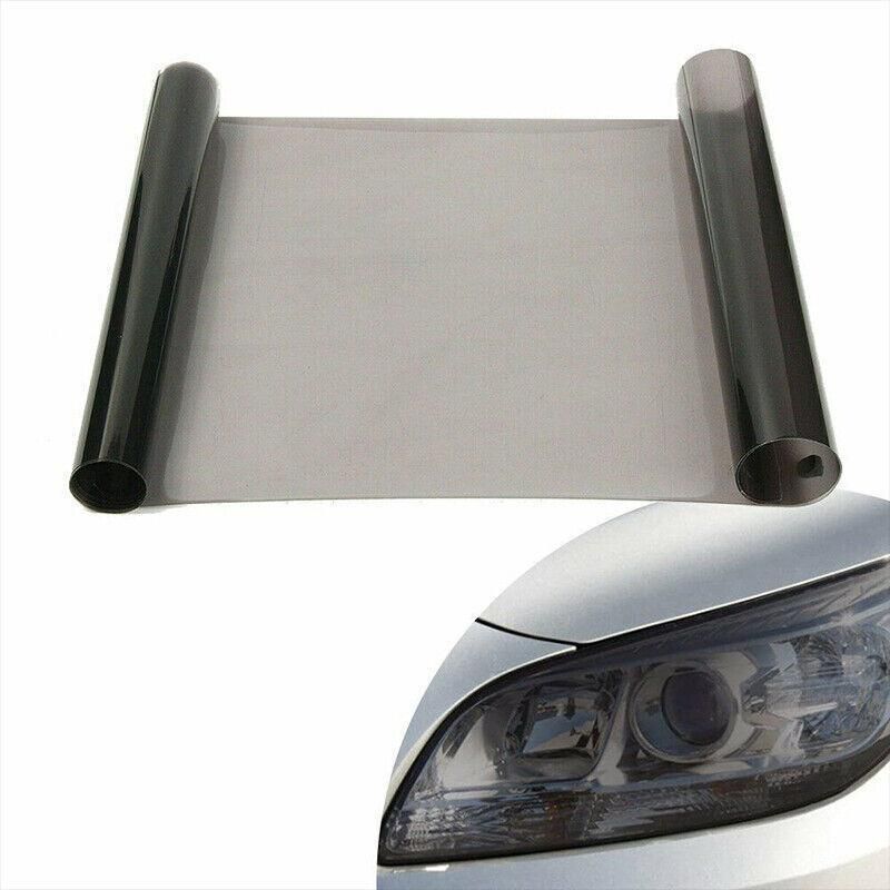 Light Smoke Black 2mx30cm Car Headlight Tint Wrap Tail Fog Light Vinyl Wrap Kit