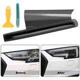 Light Smoke Black 2mx30cm Car Headlight Tint Wrap Tail Fog Light Vinyl Wrap Kit - Extra Image