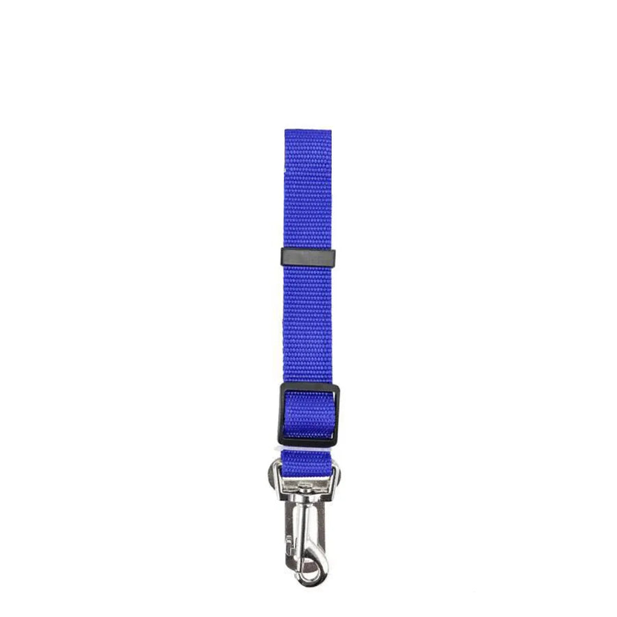 2X Adjustable Pet Travel Lead Clips with Car Buckle for Secure Restraint - Blue