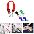 2X Adjustable Pet Travel Lead Clips with Car Buckle for Secure Restraint - Purple