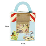 50x Assorted Color Muffin Cake Boxes with Clear Window & Handle High Quality - England style-50PCS - Extra Image