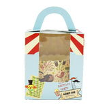 50x Assorted Color Muffin Cake Boxes with Clear Window & Handle High Quality - England style-50PCS - Low Angle