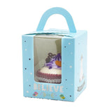 50x Assorted Color Muffin Cake Boxes with Clear Window & Handle High Quality - England style-50PCS - Extra Image
