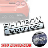 Funny Car Emblem Badge Sticker 8x3cm Metal Self-Adhesive for Rear Boot or Window