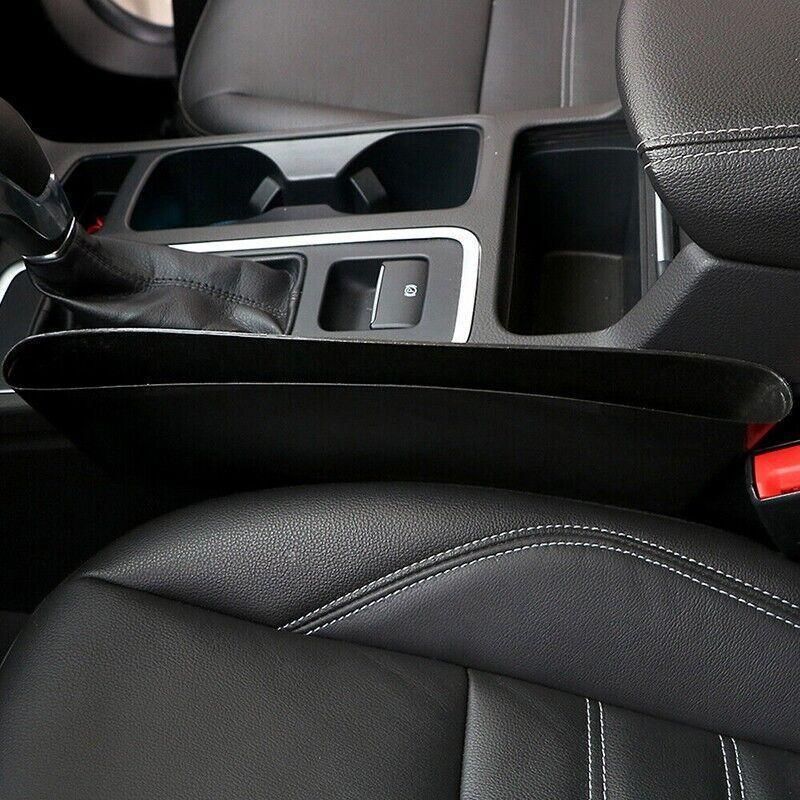 2PCS Seat Side Gap Organiser Storage Box for Phone and Keys Black