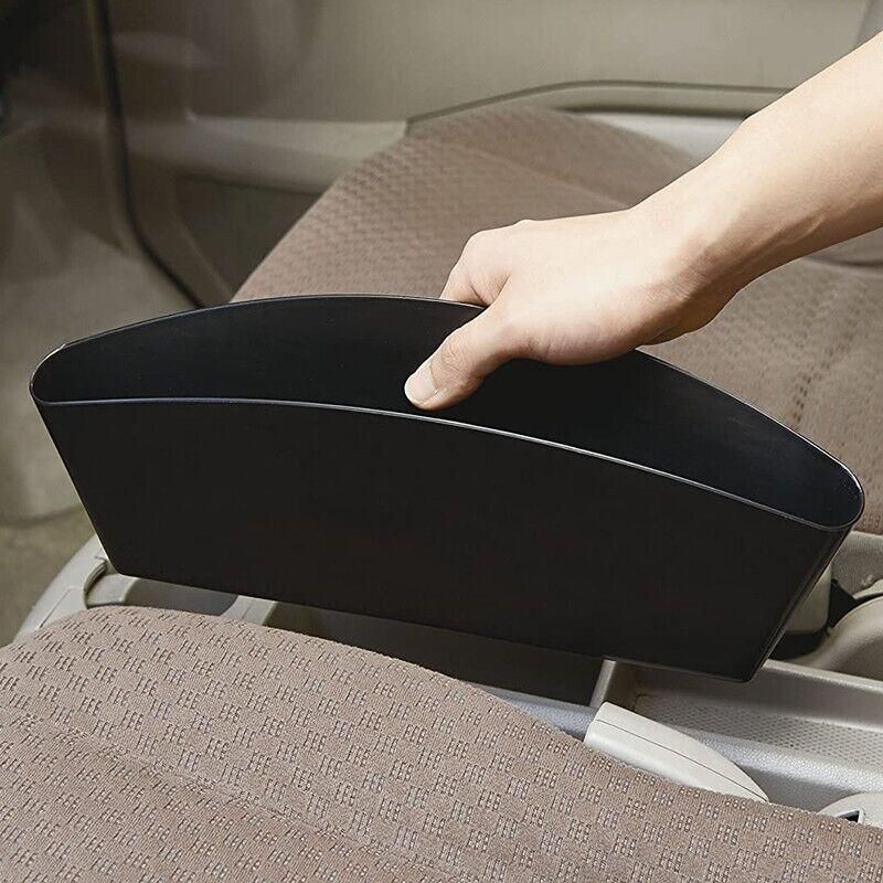 2PCS Seat Side Gap Organiser Storage Box for Phone and Keys Black