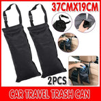 2PCS Car Back Seat Trash Bag Hanging Rubbish Bin Foldable Storage