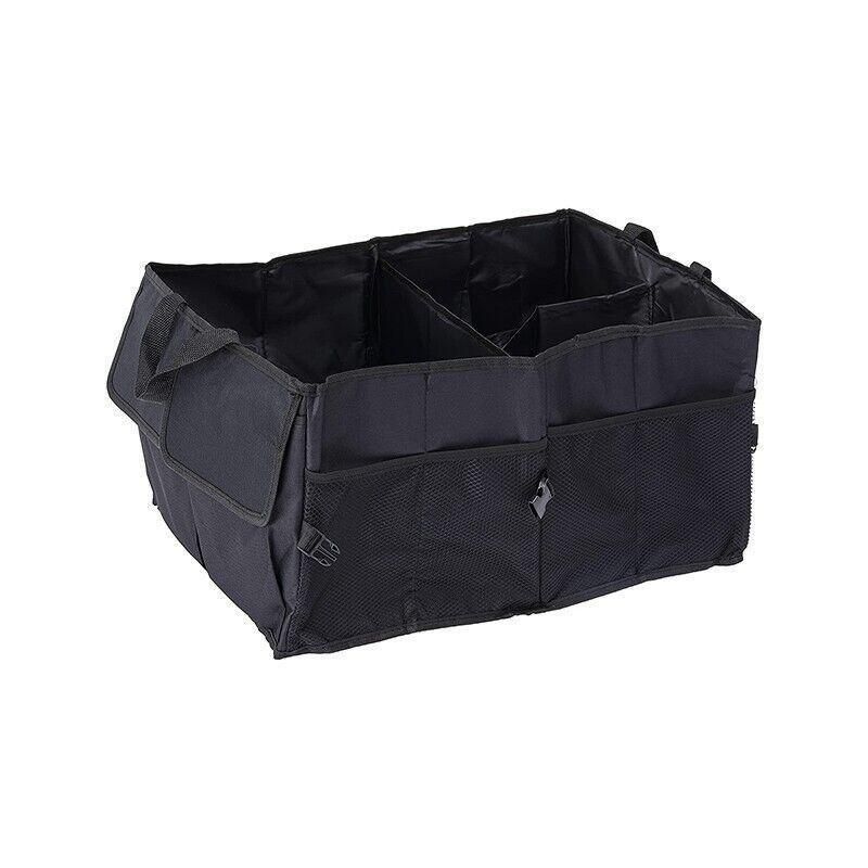 Foldable Car Boot Storage Box with Compartments and Pockets for Organising Tools