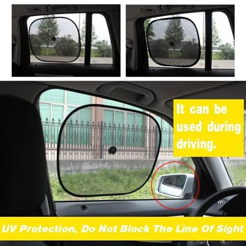 2PCS Car Window Sun Shade Mesh Visor for Rear Side Window UV Protection 44×36cm