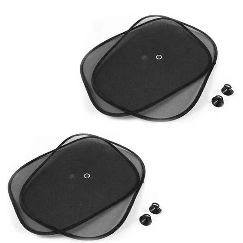 2PCS Car Window Sun Shade Mesh Visor for Rear Side Window UV Protection 44×36cm