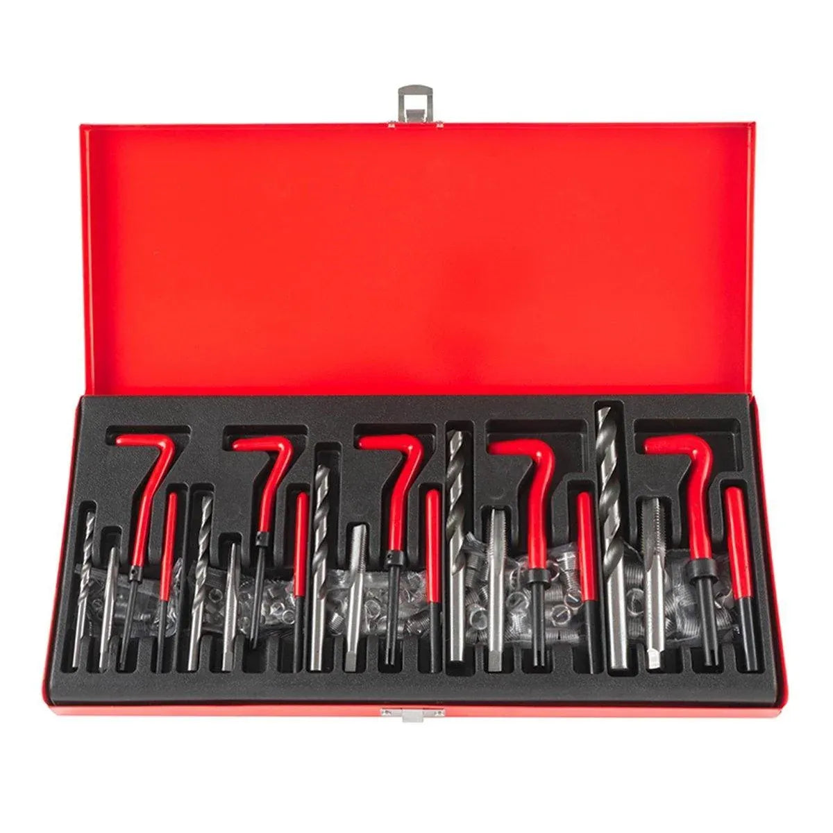 131PCS Thread Repair Kit M5 M6 M8 M10 M12 Helicoil Set with Drill and Tap Tools