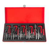 131PCS Thread Repair Kit M5 M6 M8 M10 M12 Helicoil Set with Drill and Tap Tools - Front View
