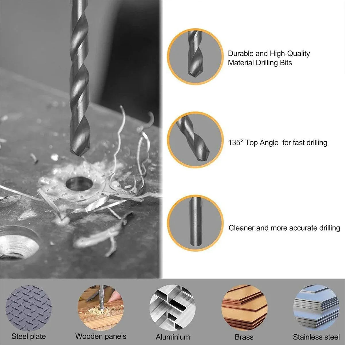 131PCS Thread Repair Kit M5 M6 M8 M10 M12 Helicoil Set with Drill and Tap Tools