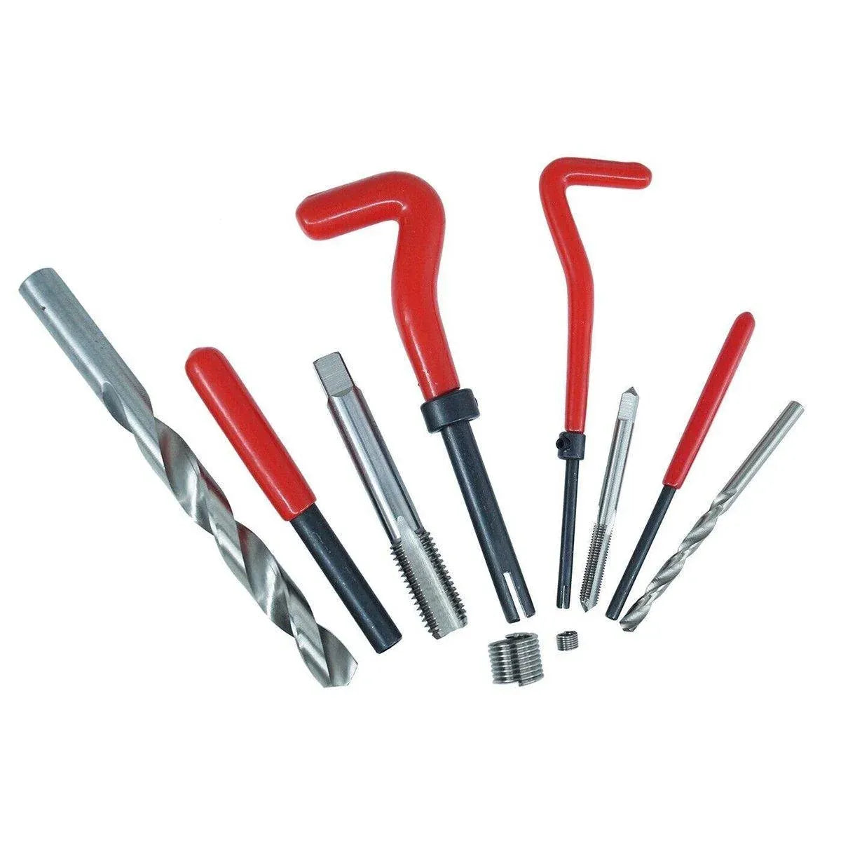 131PCS Thread Repair Kit M5 M6 M8 M10 M12 Helicoil Set with Drill and Tap Tools