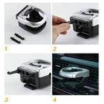 Silver Car Cup Holder Air Vent Mount Drink Can Holder Tray for Vehicle Dashboard