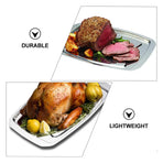 Stainless Steel Grill Plate Meat Roasting Tray with Spikes Barbecue Rack Tool