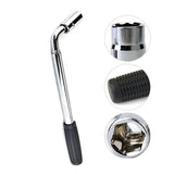 Extendable Car Wheel Brace Heavy Duty Nut Lug Wrench Sockets 17/19mm & 21/23mm - Side View
