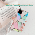 Rainbow Case for iPhone 14 13 12 11 Pro Max XR XS Marble Phone Shockproof Cover Silicone - For iphone 11